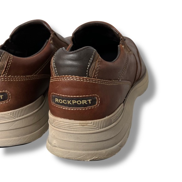 Rockport ProWalker City Men's 10.5 Brown Leather Loafers Slip-On Comfort Shoes - Picture 8 of 10